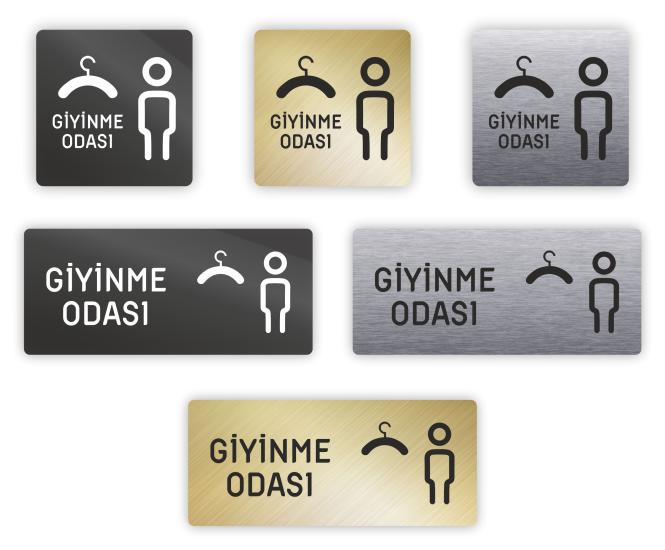 Bay Giyinme Odası Kapı Tabelası